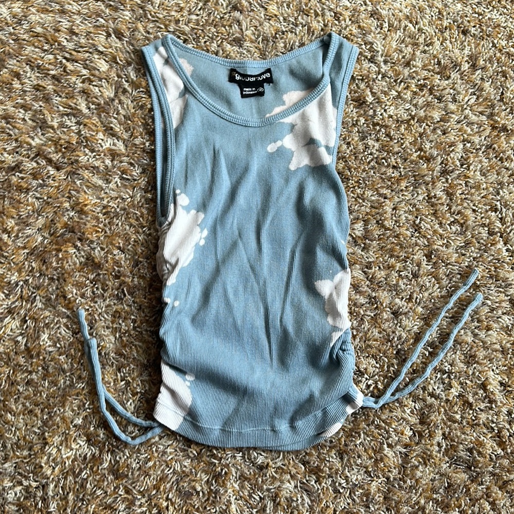 Global Love ripped tank - sides snitch and tie